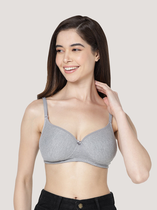 Emily Lightly Padded Multiway Everyday Bra | Pack of 3-M.GREY M.BLACK L.NUDE