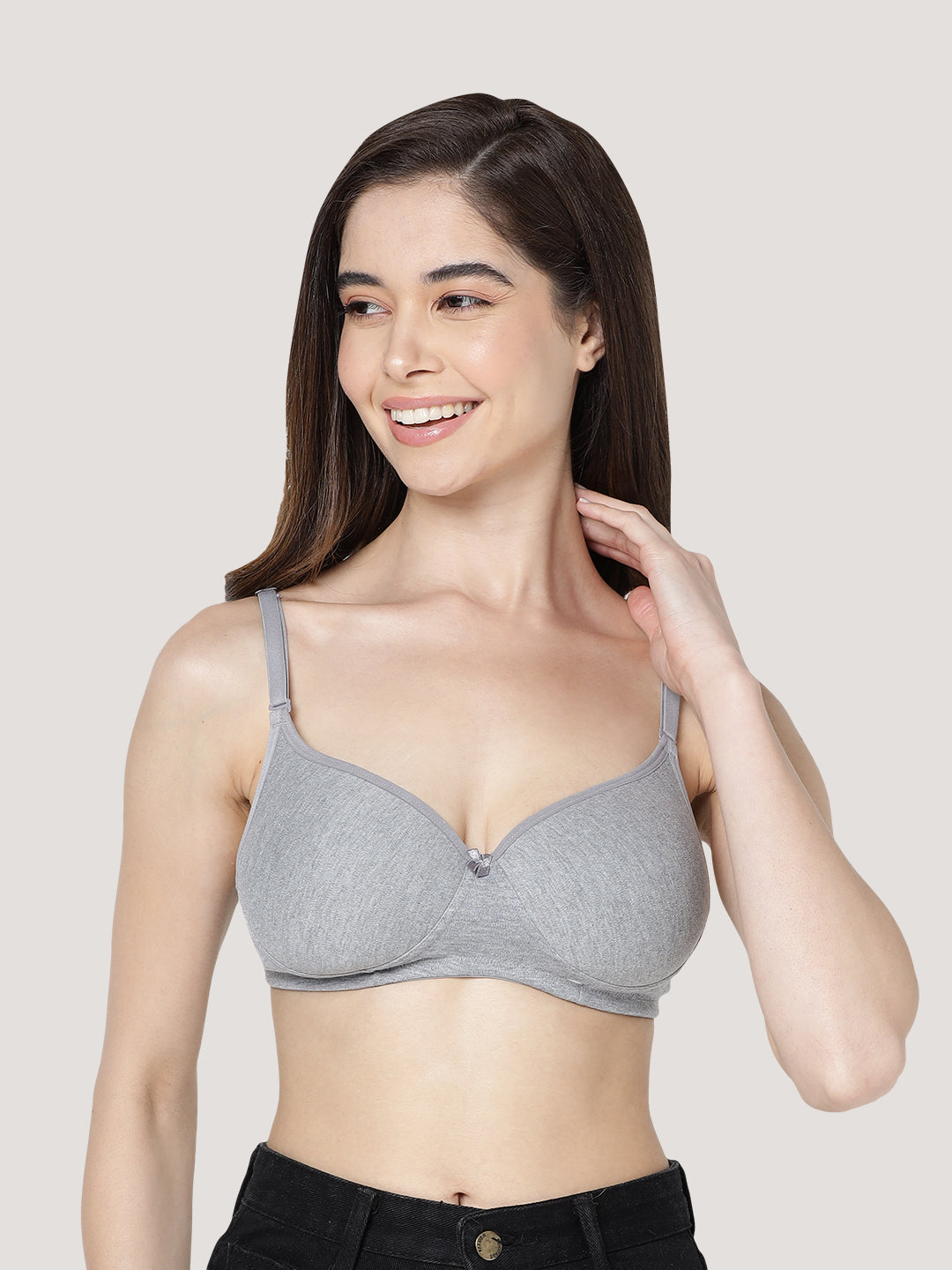 Emily Lightly Padded Multiway Everyday Bra | Pack of 3-M.BLACK ROSE M.GREY