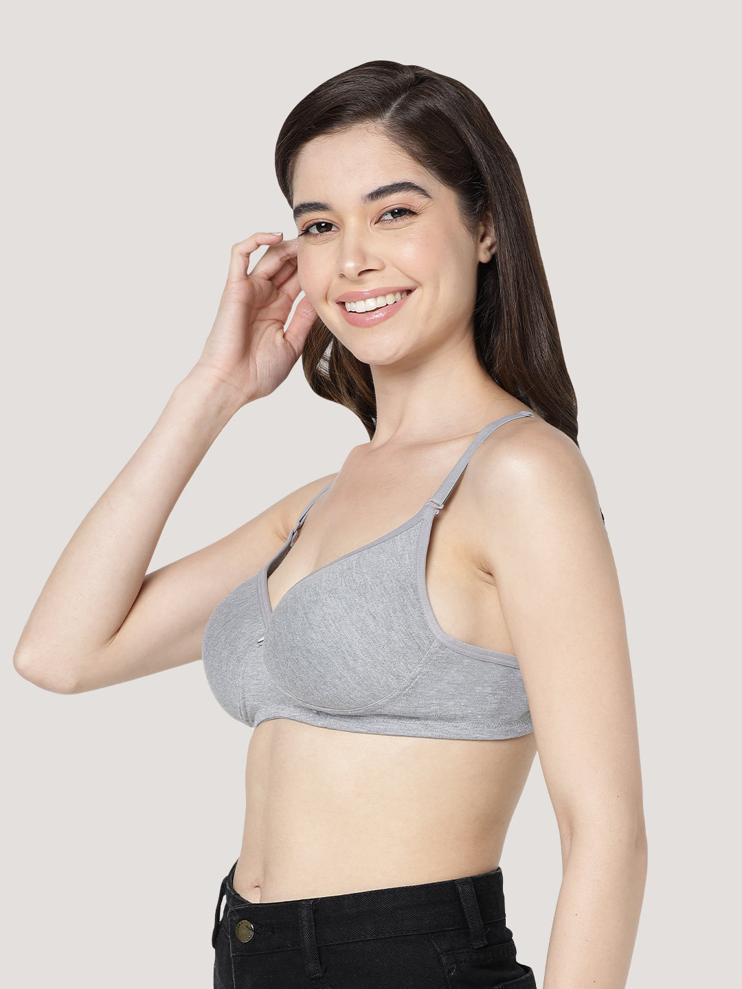 Emily Lightly Padded Multiway Everyday Bra | Pack of 3-M.BLACK ROSE M.GREY