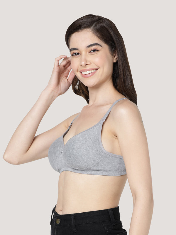 Emily Lightly Padded Multiway Everyday Bra | Pack of 3-BLUSH M.BLACK M.GREY