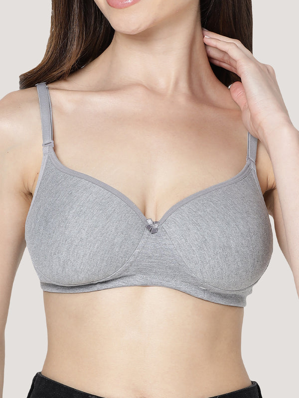 Emily Lightly Padded Multiway Everyday Bra | Pack of 3-M.BLACK ROSE M.GREY