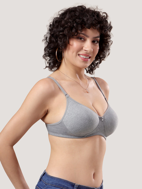 Emily Lightly Padded Multiway Everyday Bra | Pack of 3-M.GREY M.GREY M.GREY
