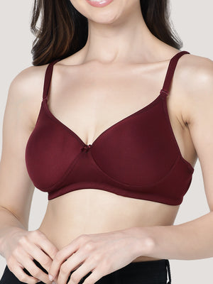 Emily Lightly Padded Multiway Everyday Bra | Pack of 3-P.MAROON P.MAROON P.MAROON