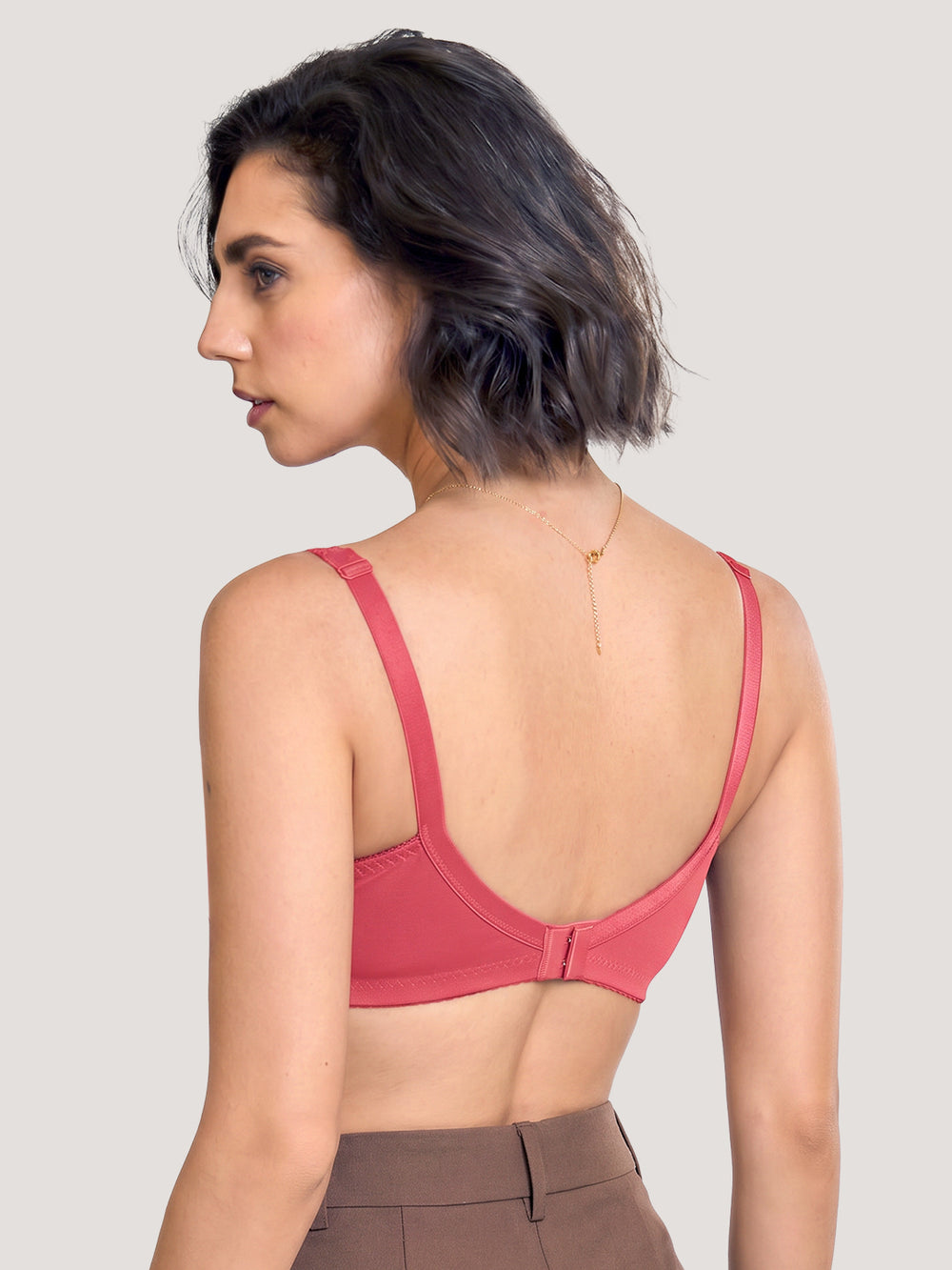 Kalyani's Emma Double Layered Seamless Cups Full Coverage Cotton Bras | Pack of 2 | CORAL CORAL
