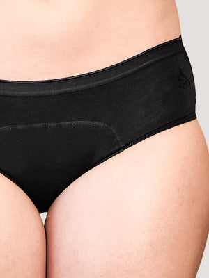 Emy Medium Coverage Period Panties | Pack of 3-BLACK BLACK BLACK