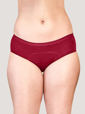 Emy Medium Coverage Period Panties | Pack of 3-MAROON MAROON MAROON