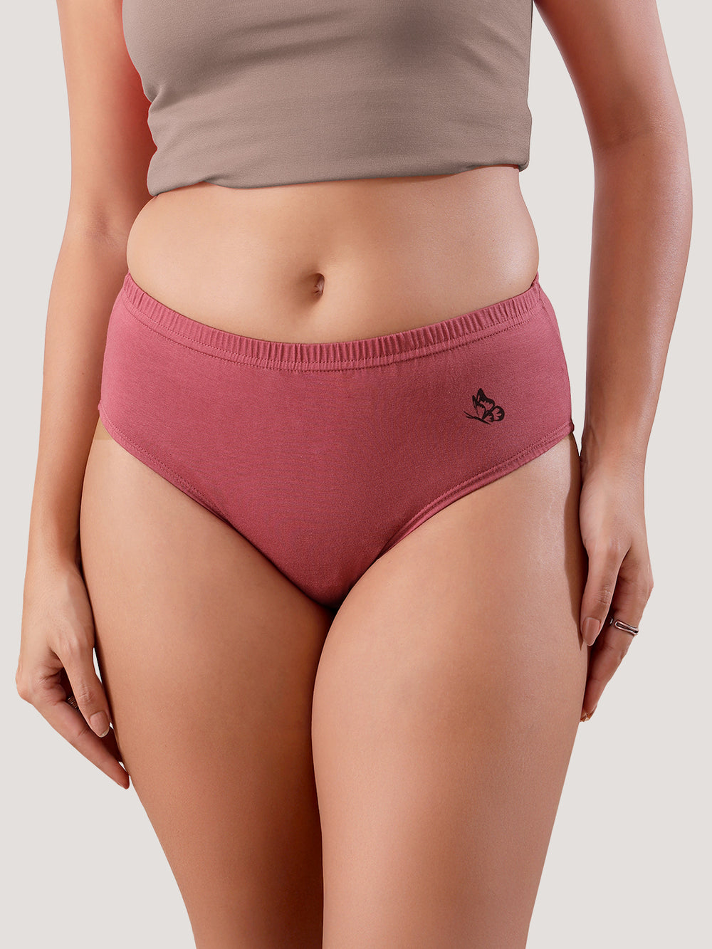 Eve 100% Cotton Mid-Waist Hipster Panties for Women | Pack of 3-OCEAN GREEN L.WINE ORANGE RUST