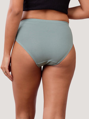 Eve 100% Cotton Mid-Waist Hipster Panties for Women | Pack of 3-OCEAN GREEN L.WINE ORANGE RUST