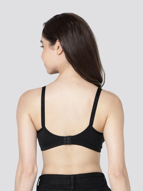 Evlyn Double Layered Cups Regular Bra | Pack of 3 | GREY WHITE BLACK