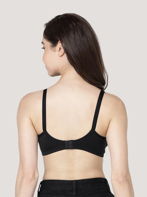 Evlyn Double Layered Cups Regular Bra | Pack of 3-BLACK CORAL ONION