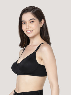 Evlyn Double Layered Cups Regular Bra | Pack of 3-BLACK CAMEL WHITE