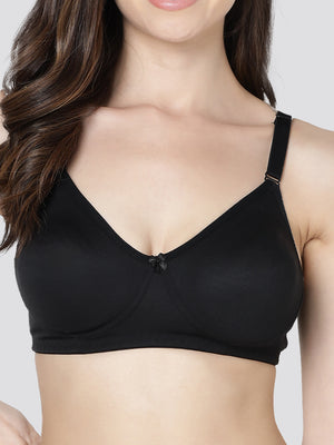 Evlyn Double Layered Cups Regular Bra | Pack of 3 | D.PEACH GREY BLACK