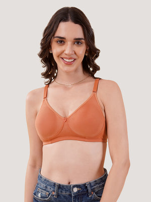 Evlyn Double Layered Cups Regular Bra | Pack of 3 | D.PEACH D.PEACH D.PEACH