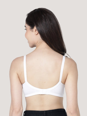 Evlyn Double Layered Cups Regular Bra | Pack of 3-BLACK CAMEL WHITE