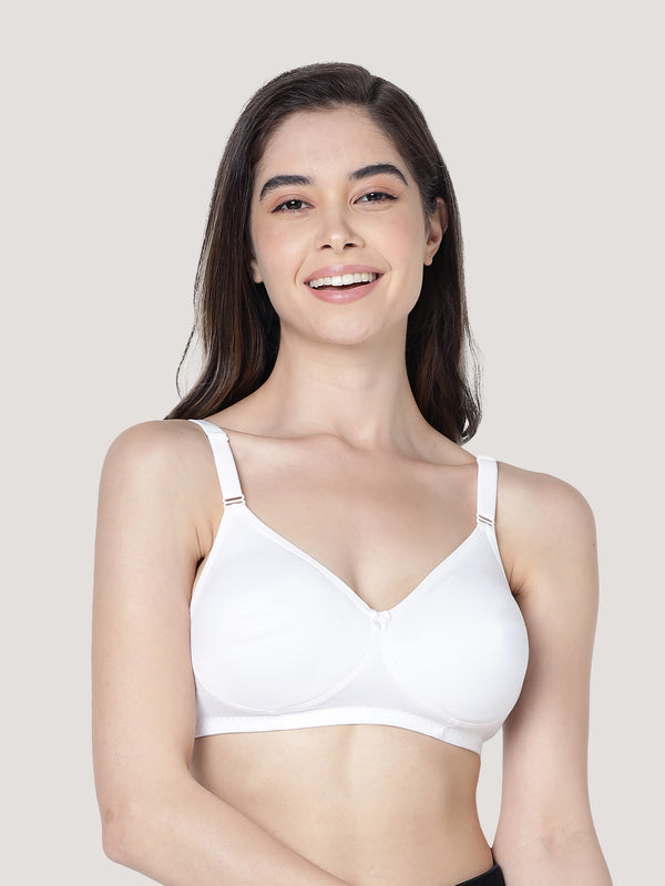 Evlyn Double Layered Cups Regular Bra | Pack of 3-BLACK CAMEL WHITE