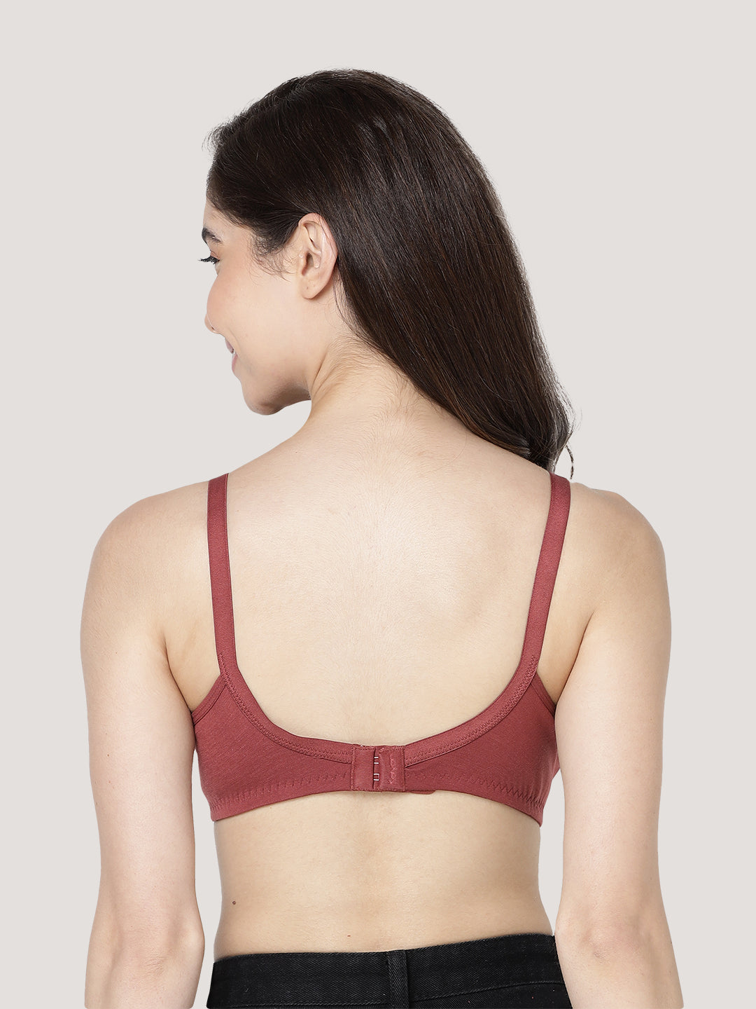 Evlyn Double Layered Cups Regular Bra | Pack of 3-WINE WINE WINE