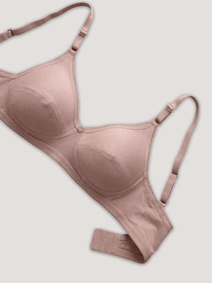 Kalyani Rinni Non Padded Everyday Cotton Bra with Minimal Lace Details | FAWN FAWN FAWN FAWN FAWN Pack of 5