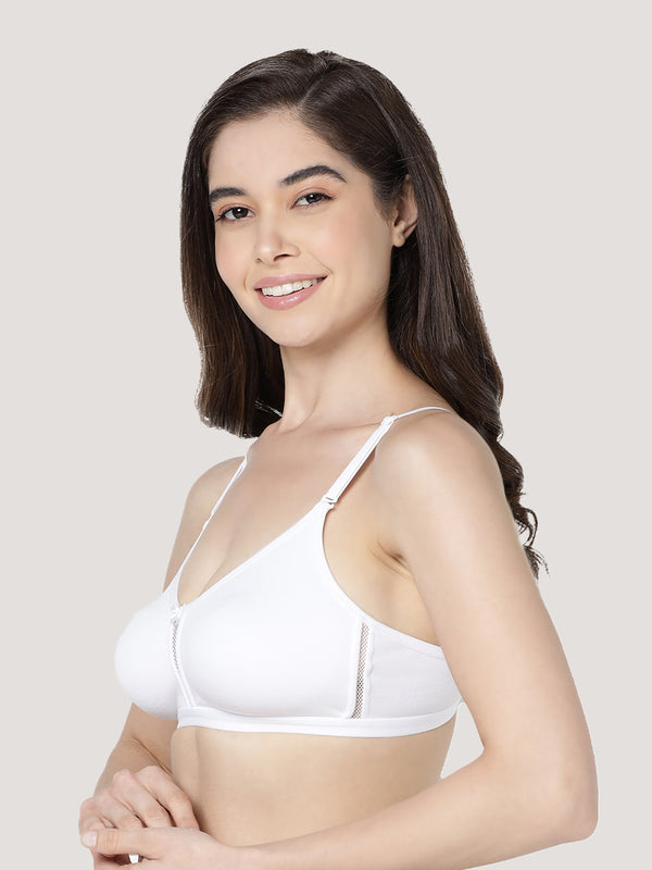 Gloria Full Coverage Double Layered Cups Everyday Bra | Pack of 3-BLACK CAMEL WHITE