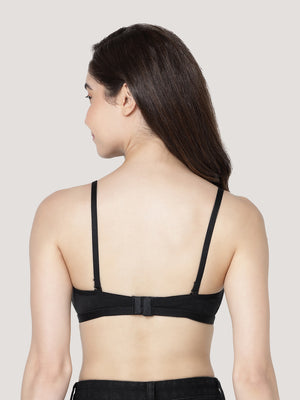 Gloria Full Coverage Double Layered Cups Everyday Bra | Pack of 3-BLACK BLACK BLACK