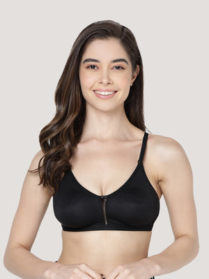 Gloria Full Coverage Double Layered Cups Everyday Bra | Pack of 3-BLACK BLACK BLACK