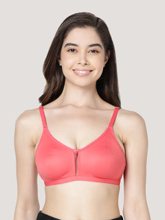 Gloria Full Coverage Double Layered Cups Everyday Bra | Pack of 3-CORAL CORAL CORAL
