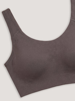 K LINGERIE Daisey Women's Flexible Fit Medium Impact Sports Bra for Light Workouts-GREY GREY