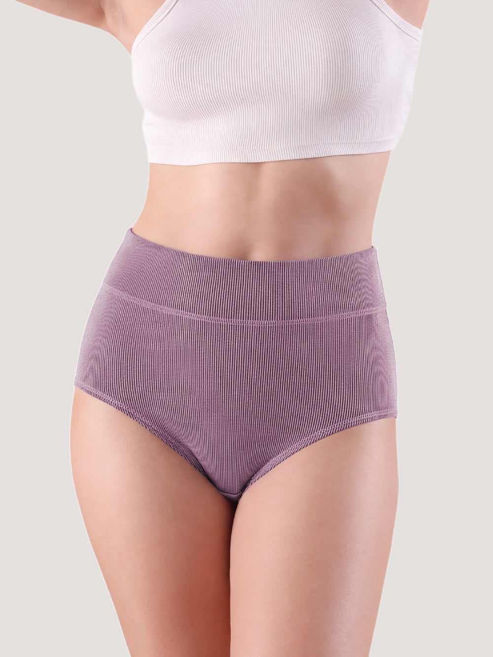ISAC High Waist Tummy Control Panties for Woman | Pack of 4-MRN BLE BRW MV