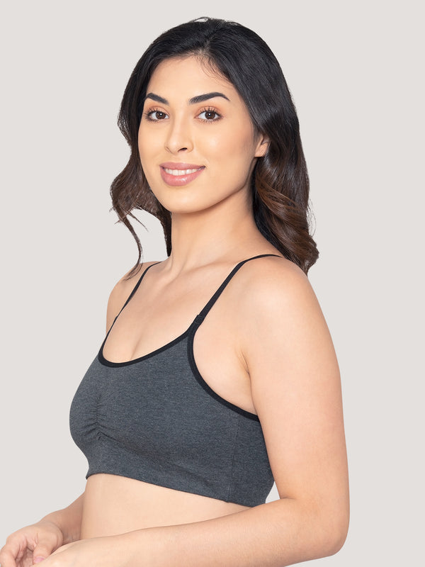 Ira Non Padded Everyday Beginners Bra | Pack of 3-BLACK BLACK BLACK