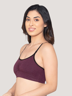 Ira Non Padded Everyday Beginners Bra | Pack of 3-BURGUNDY BURGUNDY BURGUNDY