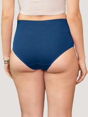 Isac High Waist Panties for Woman | Pack of 2-BLUE BLUE