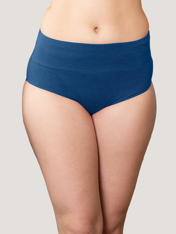 Isac High Waist Panties for Woman | Pack of 2-BLUE BLUE