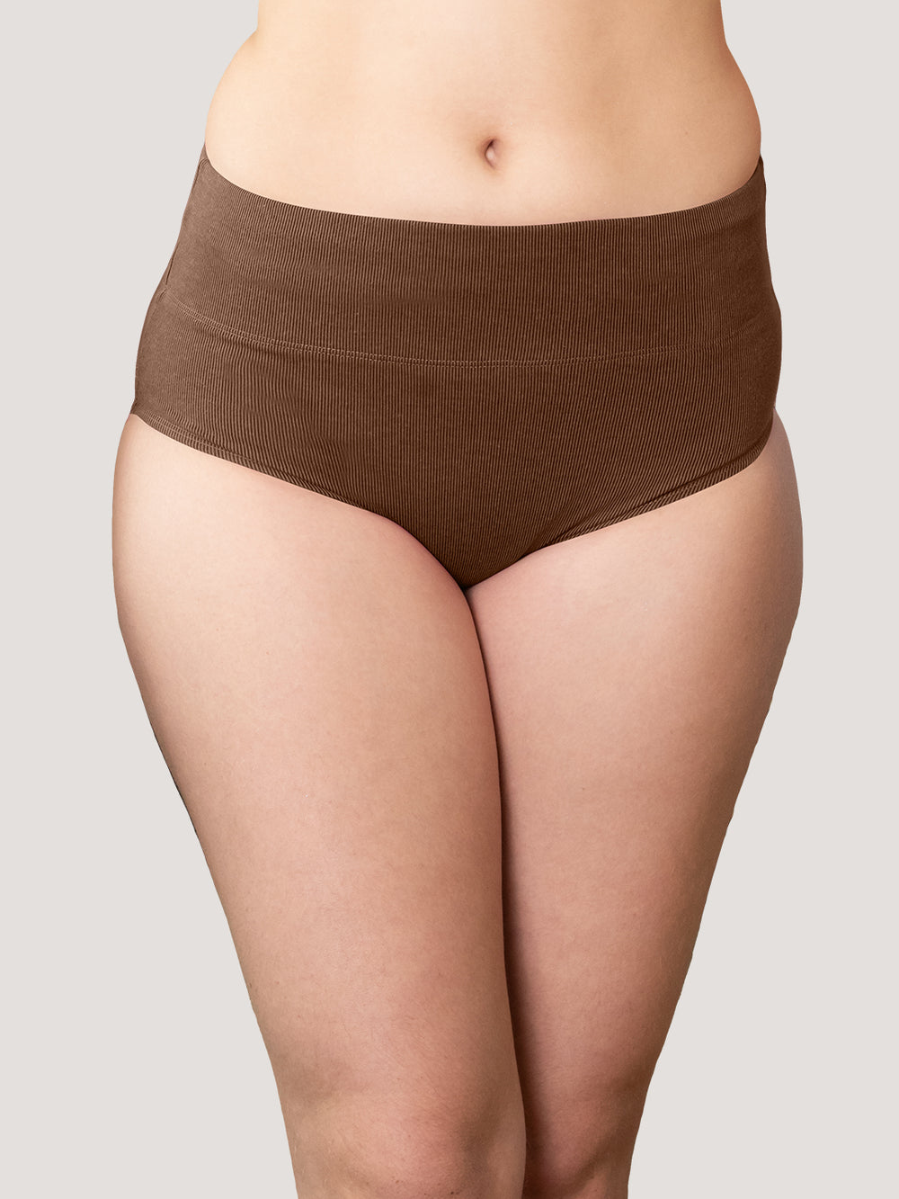 Isac High Waist Panties for Woman | Pack of 2-BROWN BROWN