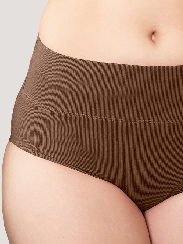 Isac High Waist Panties for Woman | Pack of 2-BROWN BROWN