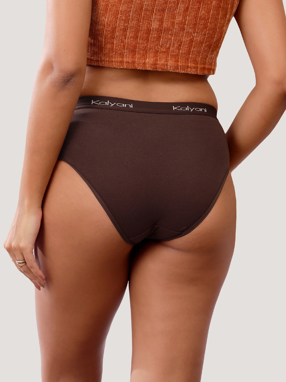 Jazzie Women Hipster Panties | Mid-Rise | 100% Cotton | Pack of 3-COFFEE COFFEE COFFEE