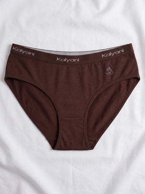 Jazzie Women Hipster Panties | Mid-Rise | 100% Cotton | Pack of 3-COFFEE COFFEE COFFEE