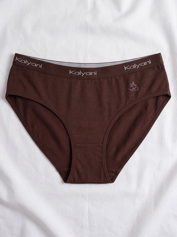 Jazzie Women Hipster Panties | Mid-Rise | 100% Cotton | Pack of 3-COFFEE COFFEE COFFEE