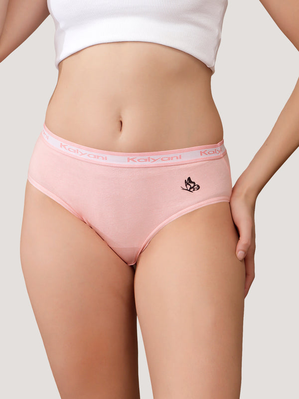 Jazzie Women Hipster Panties | Mid-Rise | 100% Cotton | Pack of 3-L.PEACH L.PEACH L.PEACH