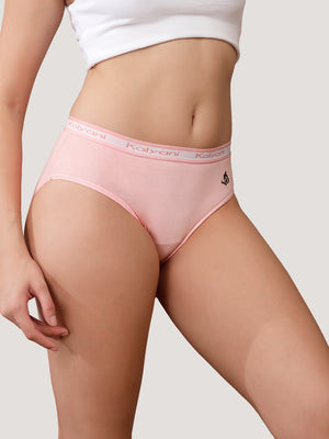 Jazzie Women Hipster Panties | Mid-Rise | 100% Cotton | Pack of 3-L.PEACH L.PEACH L.PEACH
