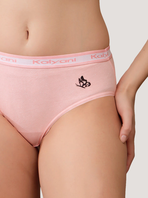 Jazzie Women Hipster Panties | Mid-Rise | 100% Cotton | Pack of 3-L.PEACH L.PEACH L.PEACH