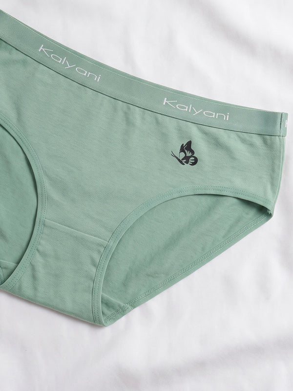 Jazzie Women Hipster Panties | Mid-Rise | 100% Cotton | Pack of 3-OCEAN GREEN OCEAN GREEN OCEAN GREEN