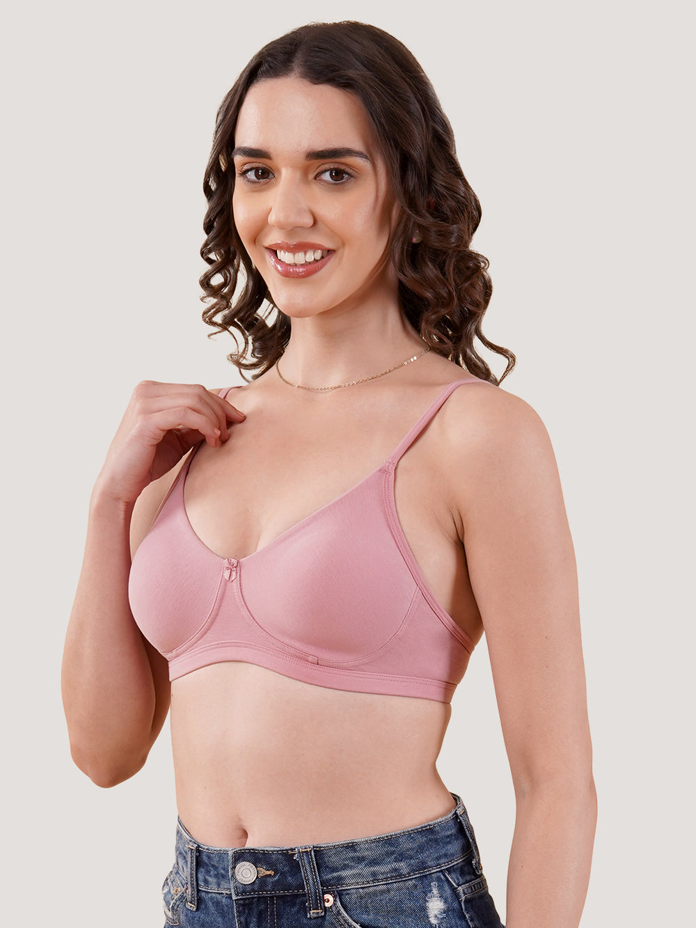Kalyani Kirti Seamless Cups Non Padded Everyday T-Shirt Bra | Pack of 2-ONION  TEAL BLUE