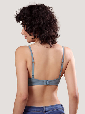 Kalyani Kirti Seamless Cups Non Padded Everyday T-Shirt Bra | Pack of 2-TEAL BLUE TEAL BLUE