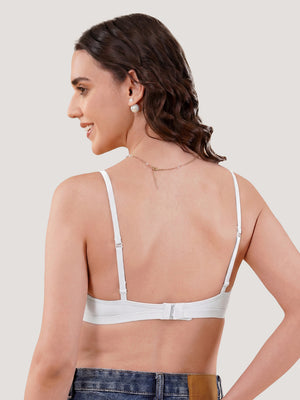 Kalyani Kirti Seamless Cups Non Padded Everyday T-Shirt Bra | Pack of 2-FAWN WHITE