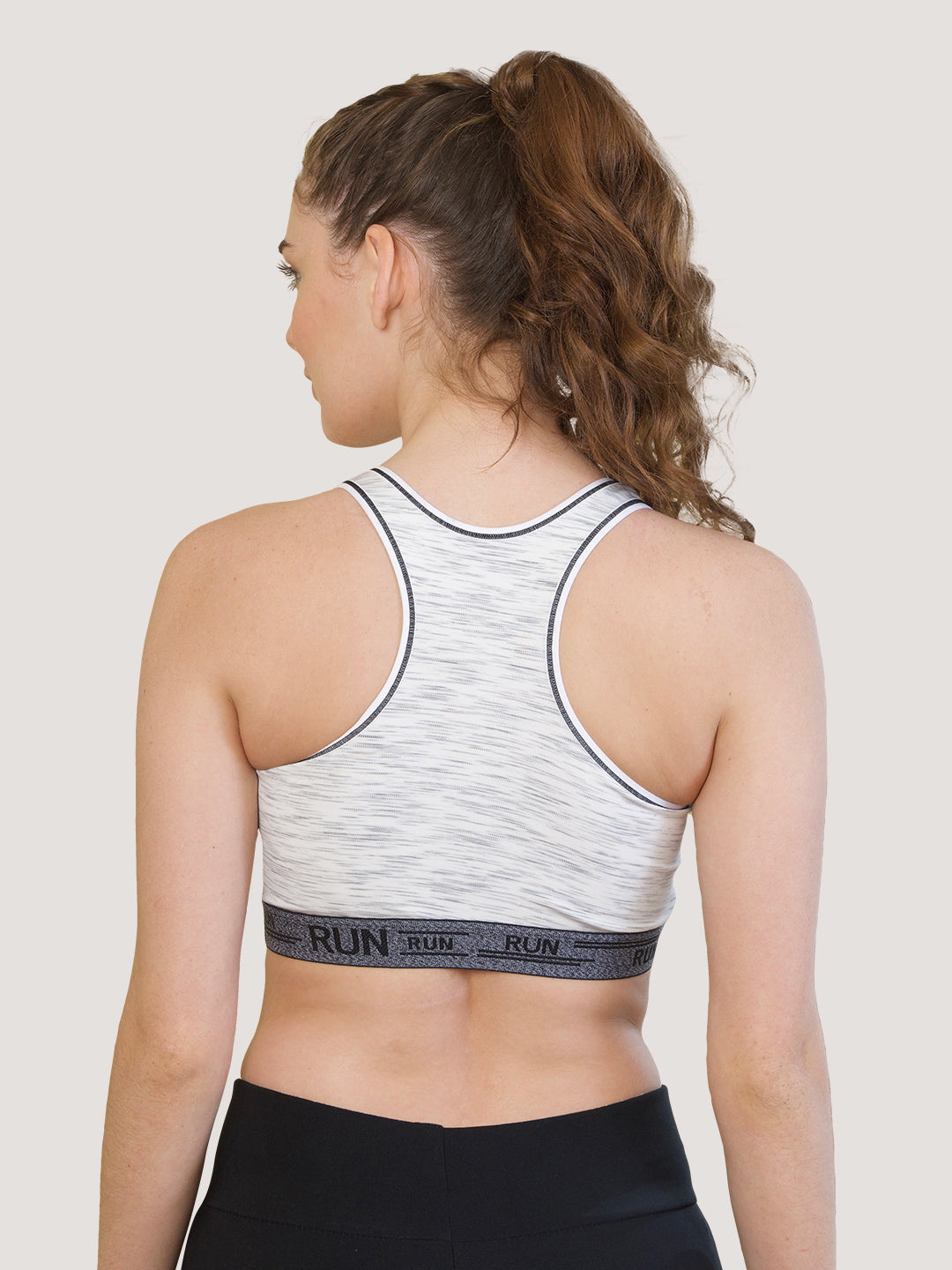 Kristen High Impact Sports Bra For Heavy Workout-M.WHITE