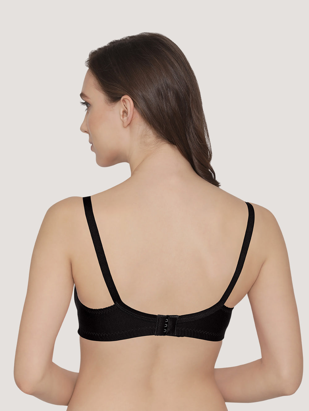 Kwid Full Coverage Plus Size T-Shirt Bra-BLACK