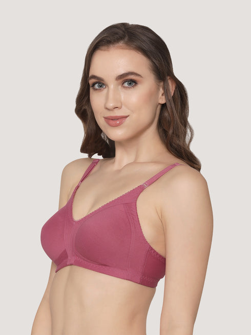 K LINGERIE Kwid Women's Non Padded Wirefree Full Coverage Support Plus Size T-Shirt Bra