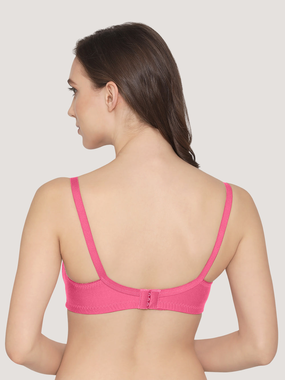 Kwid Full Coverage Plus Size T-Shirt Bra-DARK PINK