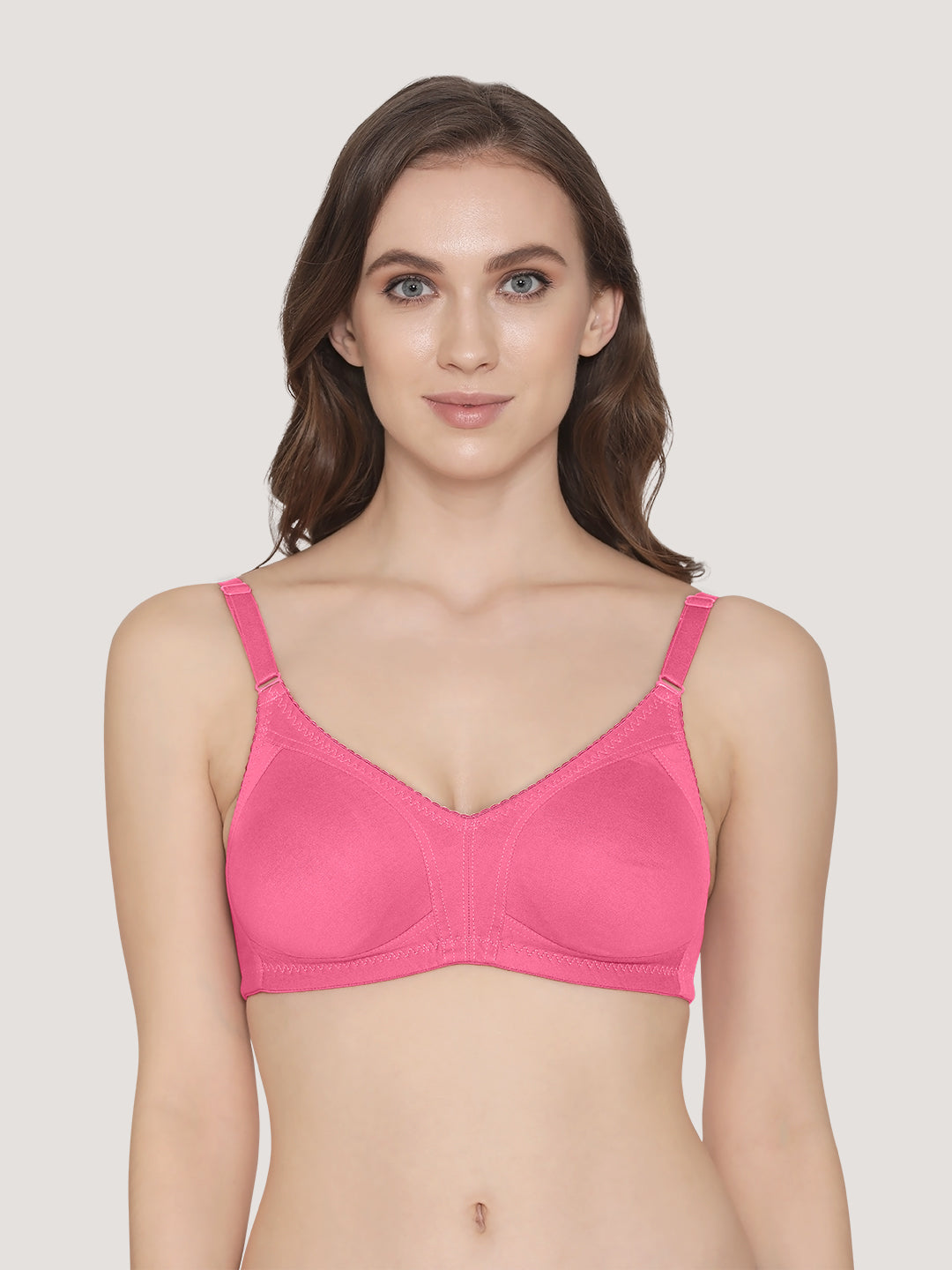 Kwid Full Coverage Plus Size T-Shirt Bra-DARK PINK