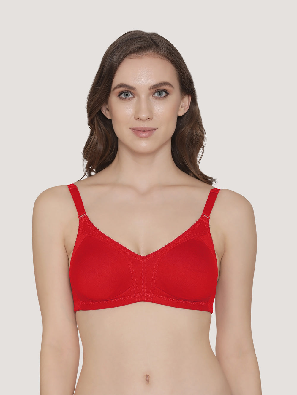 Kwid Full Coverage Plus Size T-Shirt Bra-RED