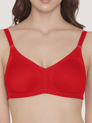 Kwid Full Coverage Plus Size T-Shirt Bra-RED